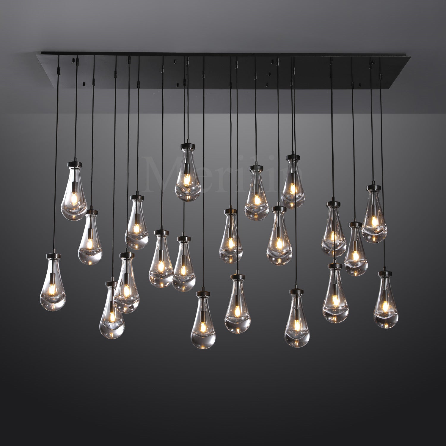 Modern Raindrop Chandelier Round / Rectangle For Living Room Dining Room