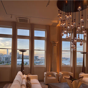 Modern Raindrop Chandelier Round / Rectangle For Living Room Dining Room