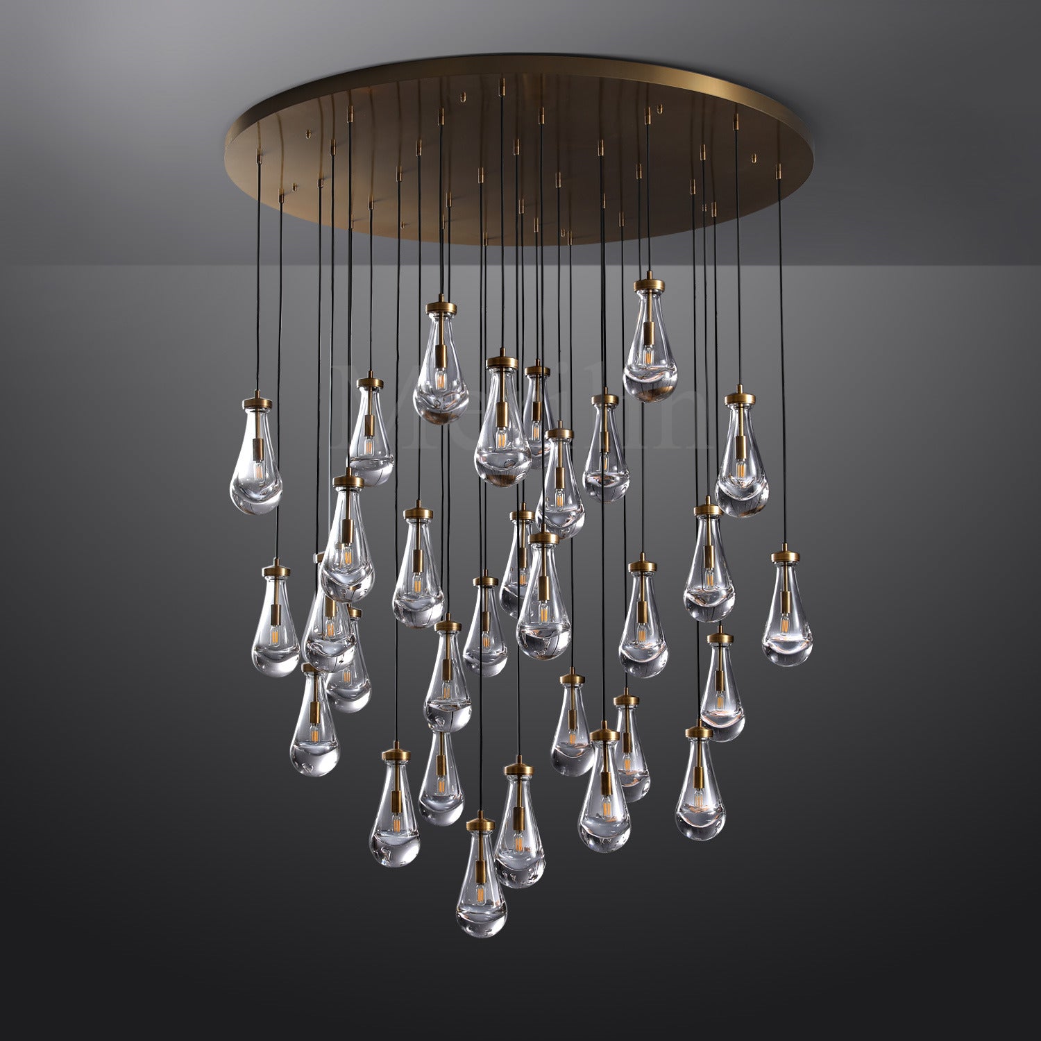 Modern Raindrop Chandelier Round / Rectangle For Living Room Dining Room