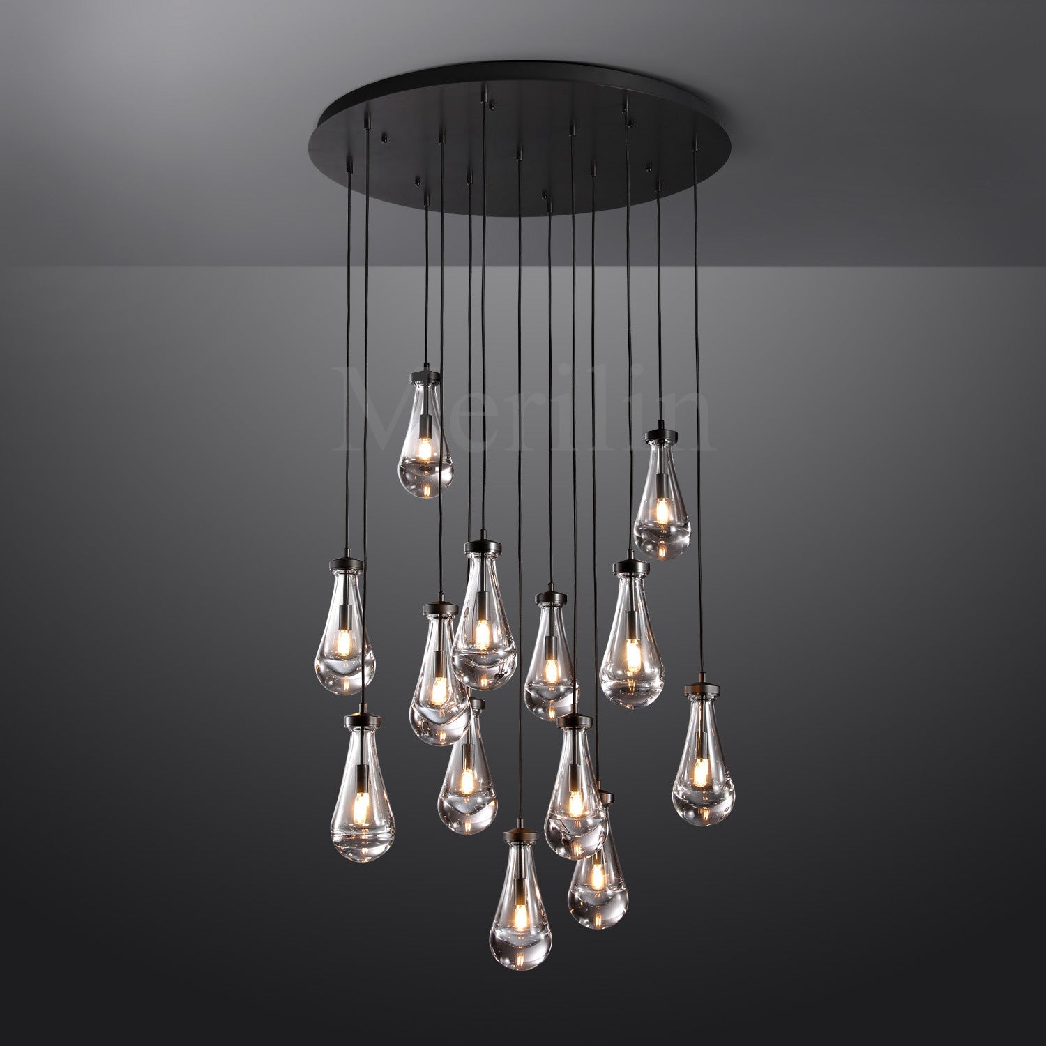 Modern Raindrop Chandelier Round / Rectangle For Living Room Dining Room
