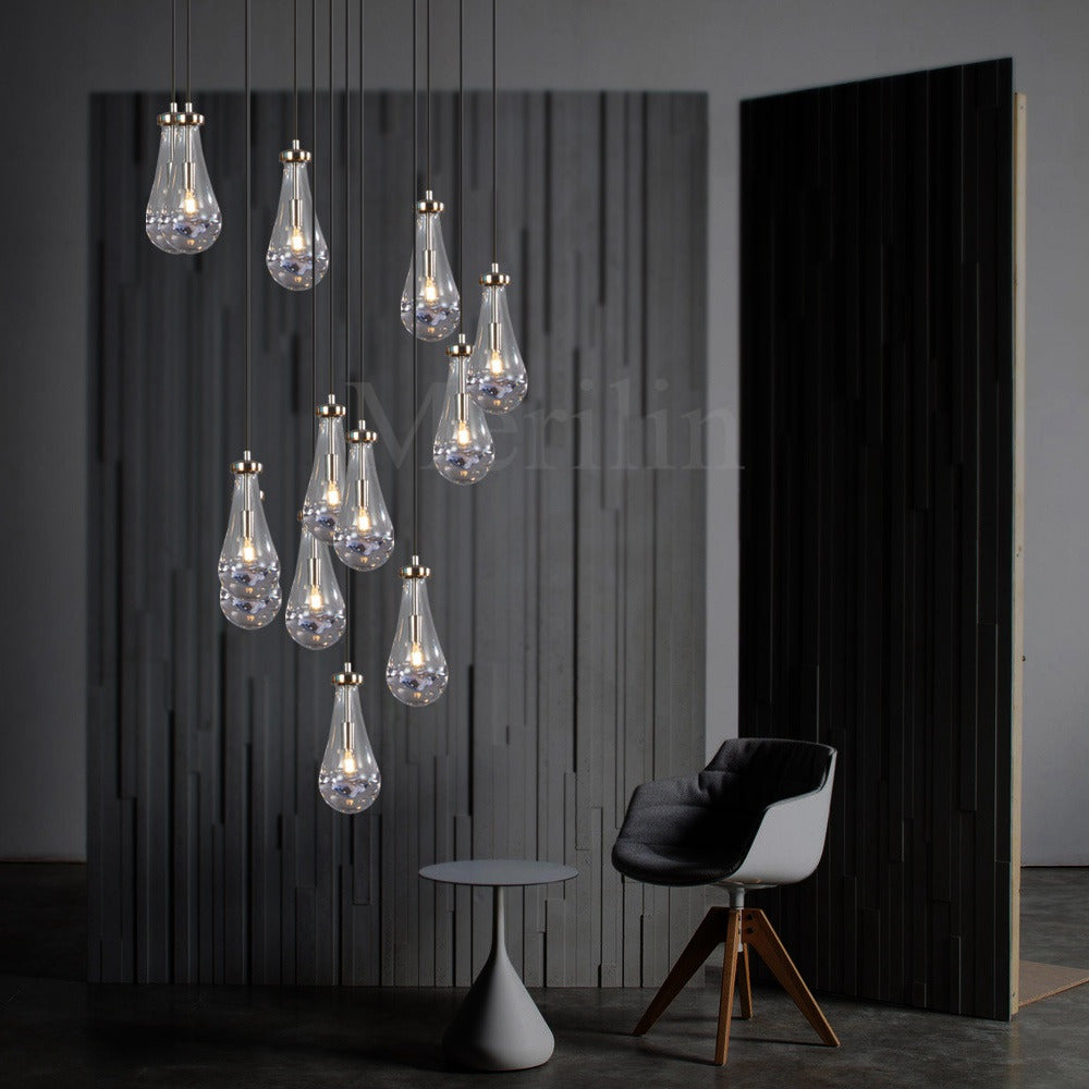 Modern Raindrop Chandelier Round / Rectangle For Living Room Dining Room