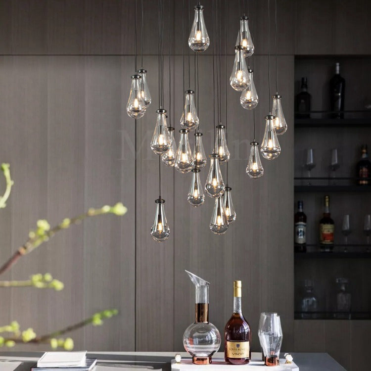 Modern Raindrop Chandelier Round / Rectangle For Living Room Dining Room