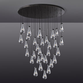 Modern Raindrop Chandelier Round / Rectangle For Living Room Dining Room