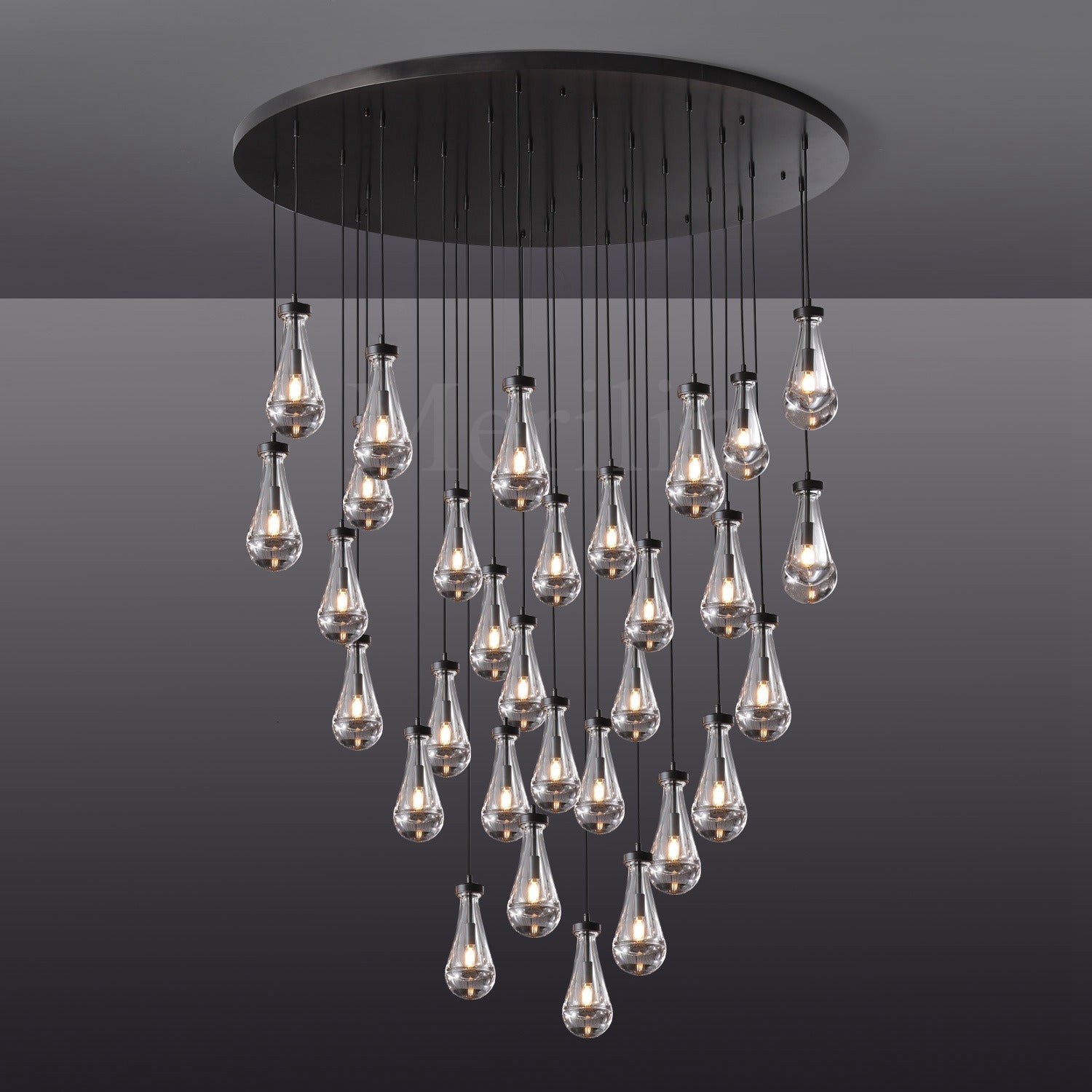 Modern Raindrop Chandelier Round / Rectangle For Living Room Dining Room