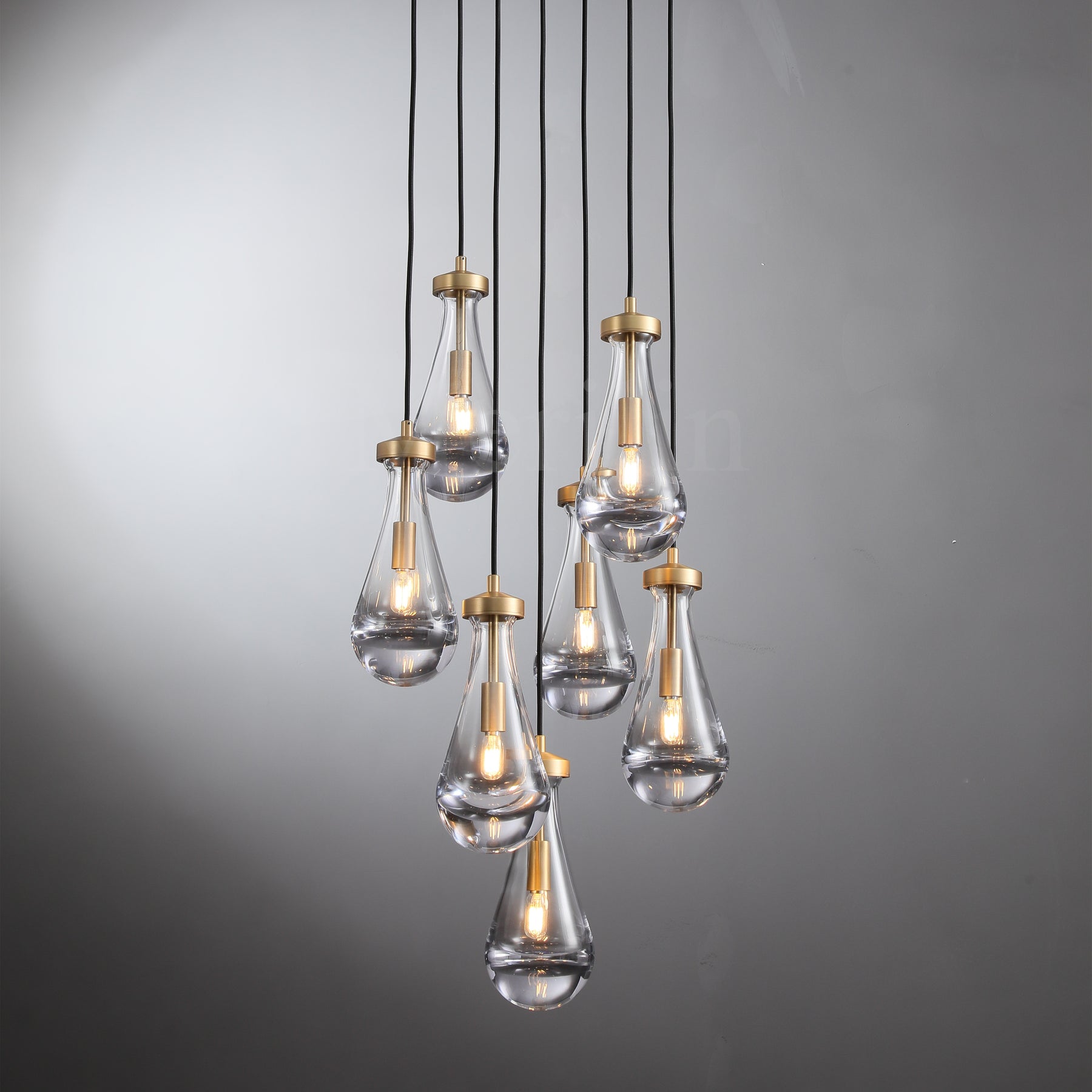 Modern Raindrop Chandelier Round / Rectangle For Living Room Dining Room