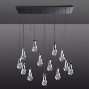 Modern Raindrop Chandelier Round / Rectangle For Living Room Dining Room