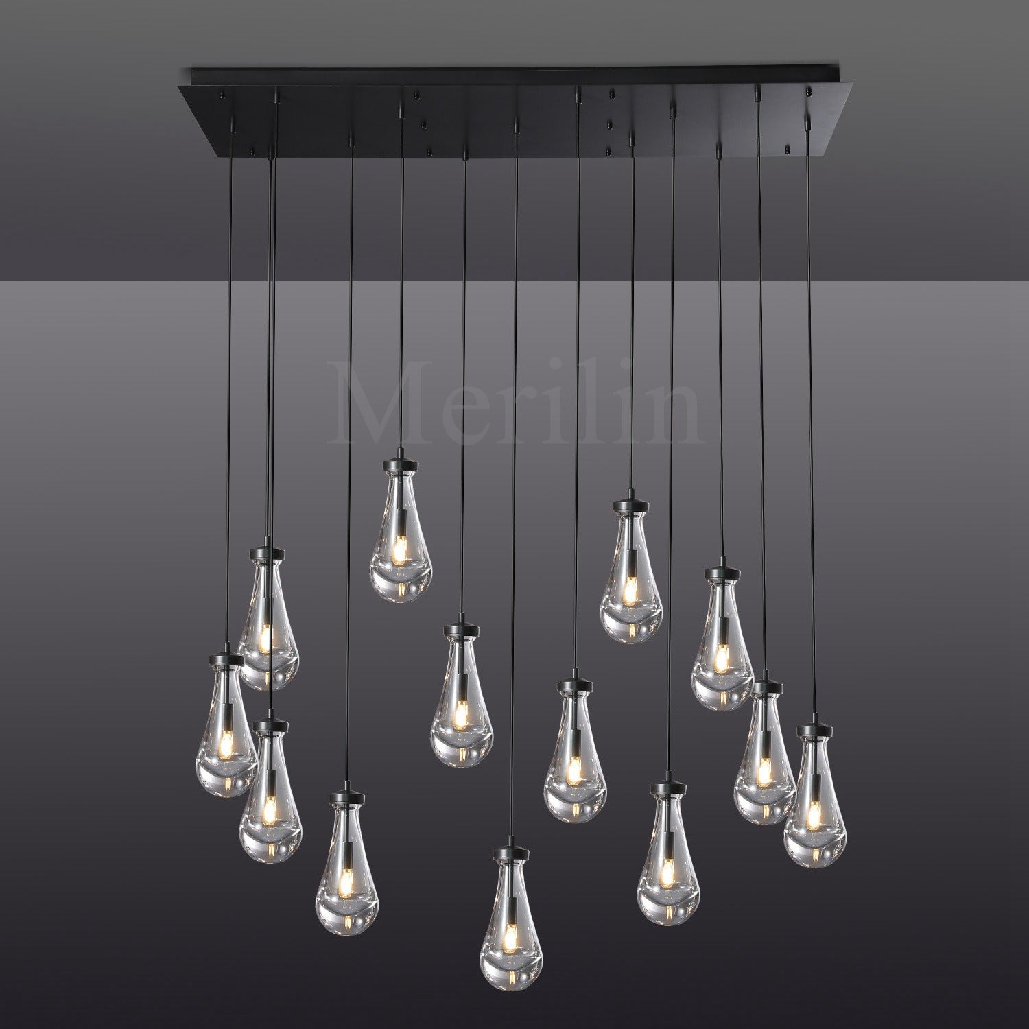 Modern Raindrop Chandelier Round / Rectangle For Living Room Dining Room