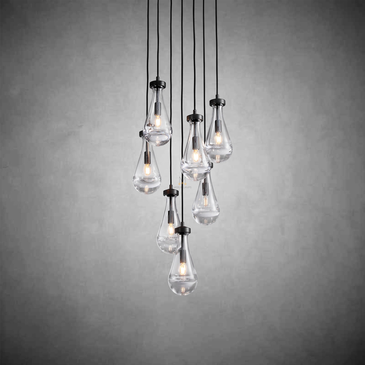 Modern Raindrop Chandelier Round / Rectangle For Living Room Dining Room