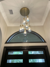 Modern Raindrop Round Brass Chandelier D18" 7-Lights