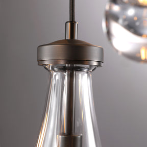 Modern Raindrop Round Brass Chandelier D36" 13-Lights