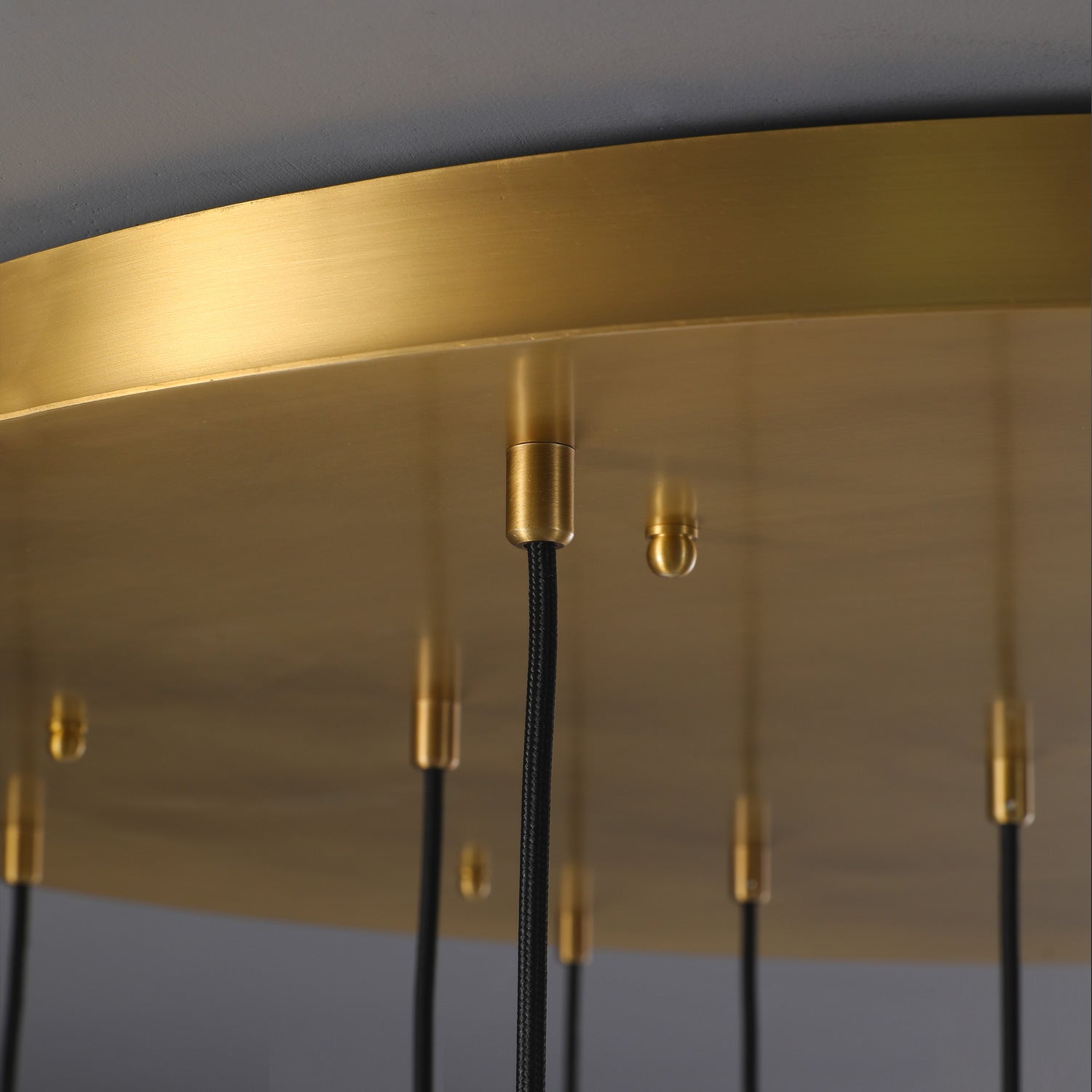 Modern Raindrop Round Brass Chandelier D36" 13-Lights