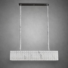 Modern Rectangular Luxury Stone Linear Chandelier