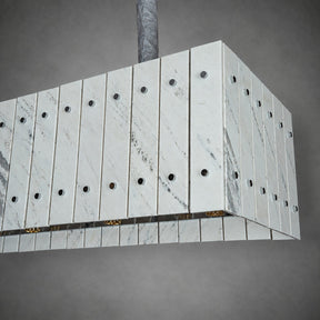 Modern Rectangular Luxury Stone Linear Chandelier
