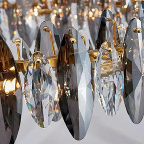 Modern Round Smoke Crystal Chandelier