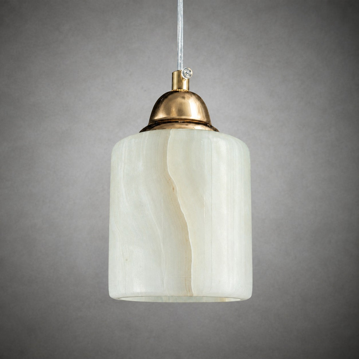 Modern Sculptural Jade Stone Pendant Light – Set of 3