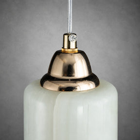 Modern Sculptural Jade Stone Pendant Light – Set of 3