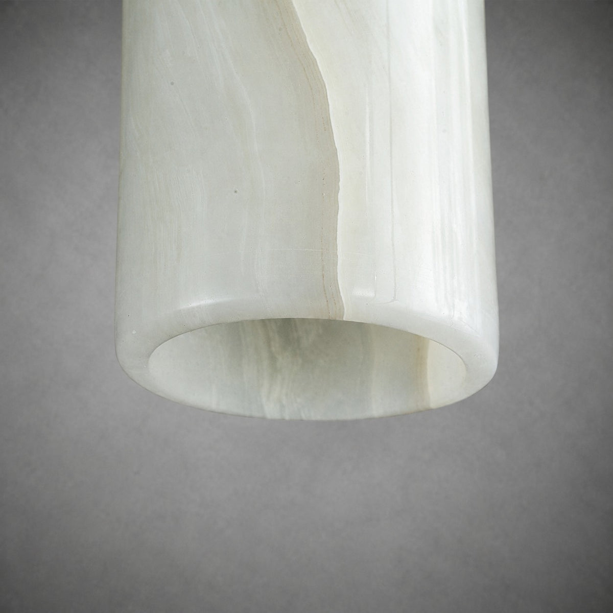 Modern Sculptural Jade Stone Pendant Light – Set of 3