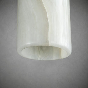 Modern Sculptural Jade Stone Pendant Light – Set of 3