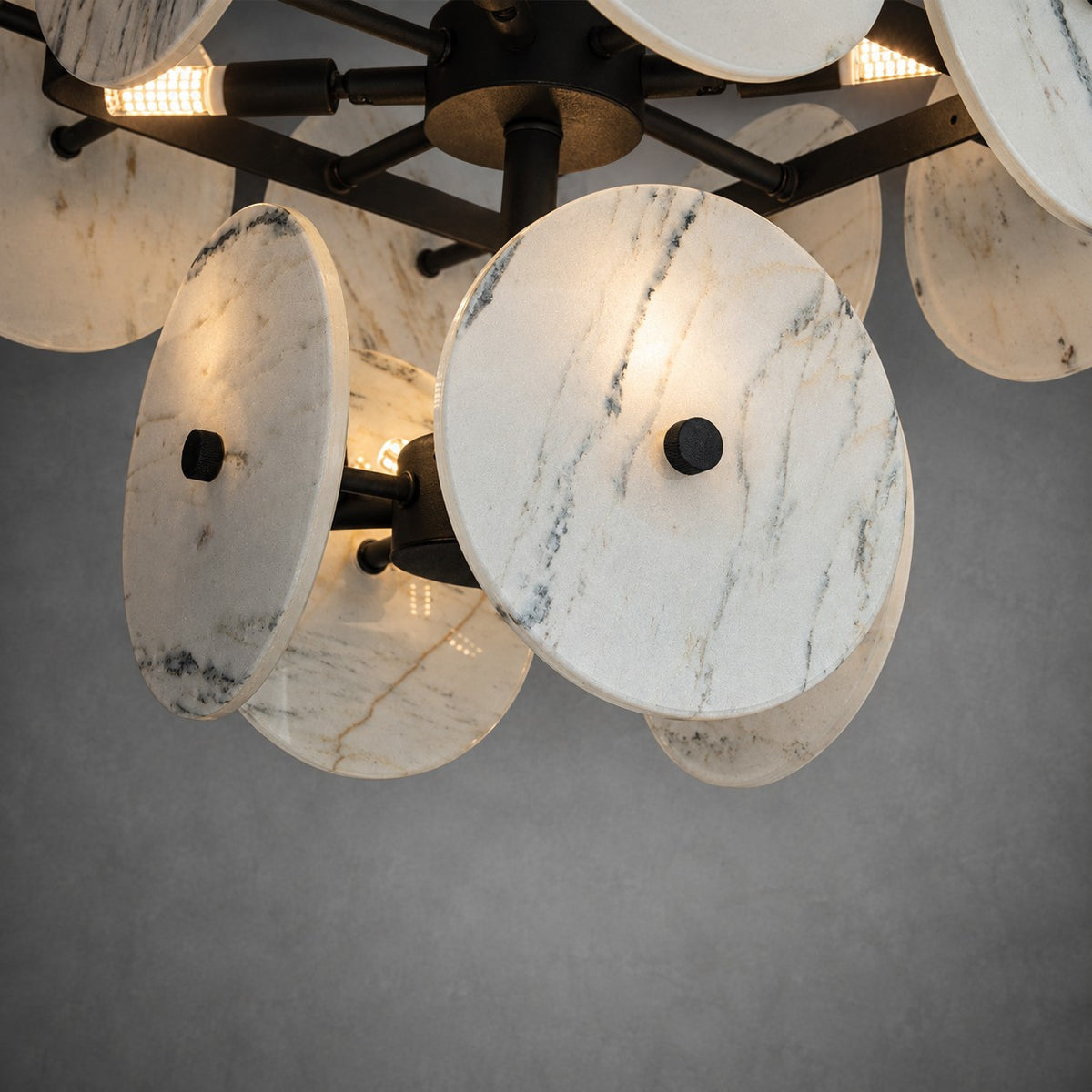 Modern Sculptural Luxury stone Cluster Chandelier