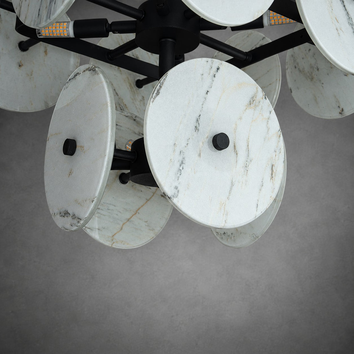 Modern Sculptural Luxury stone Cluster Chandelier