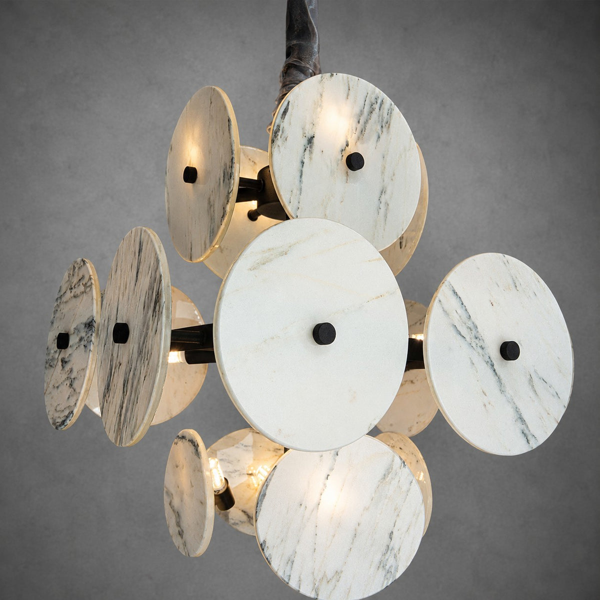 Modern Sculptural Luxury stone Cluster Chandelier