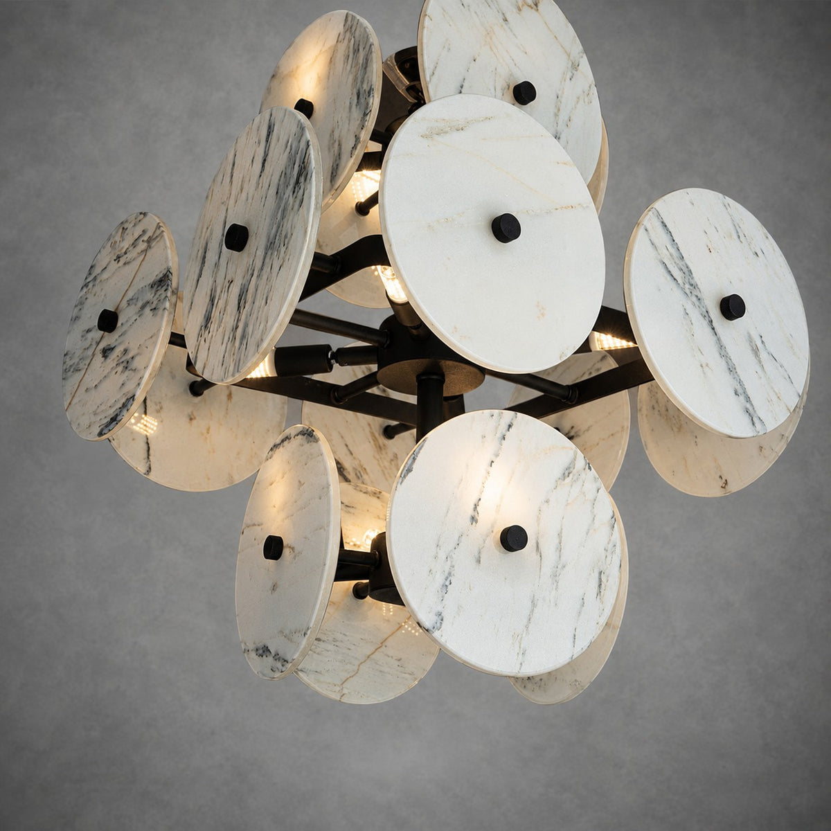Modern Sculptural Luxury stone Cluster Chandelier