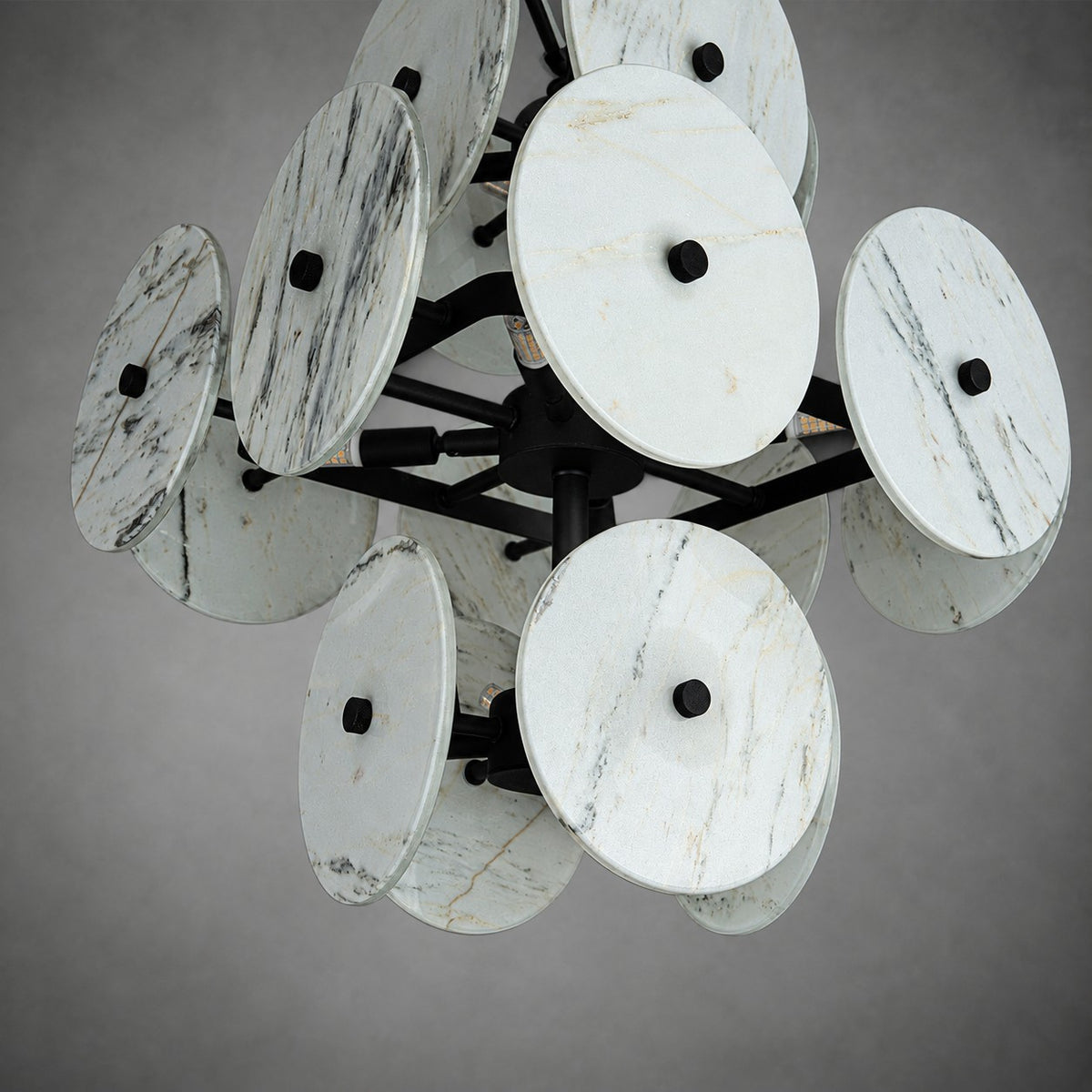 Modern Sculptural Luxury stone Cluster Chandelier