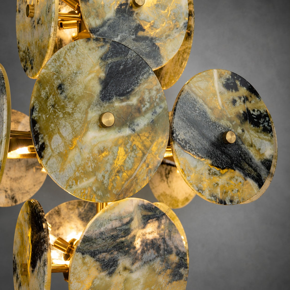Modern Sculptural Luxury stone Cluster Chandelier