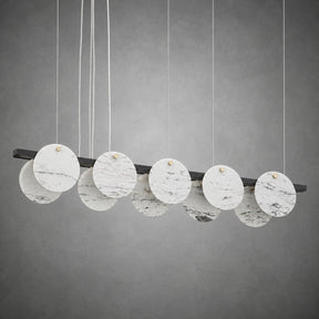 Modern Sculptural Luxury stone Linear Chandelier