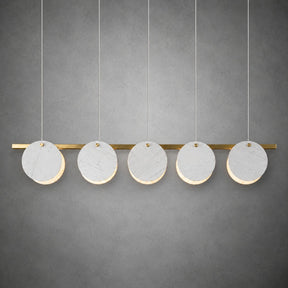 Modern Sculptural Luxury stone Linear Chandelier