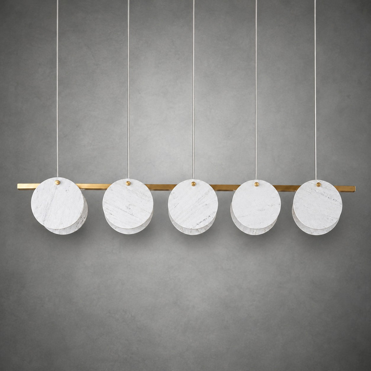Modern Sculptural Luxury stone Linear Chandelier