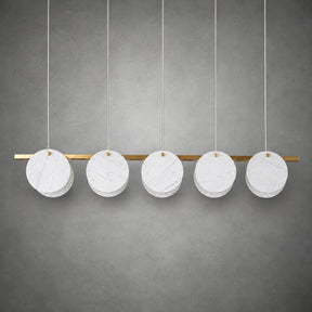 Modern Sculptural Luxury stone Linear Chandelier