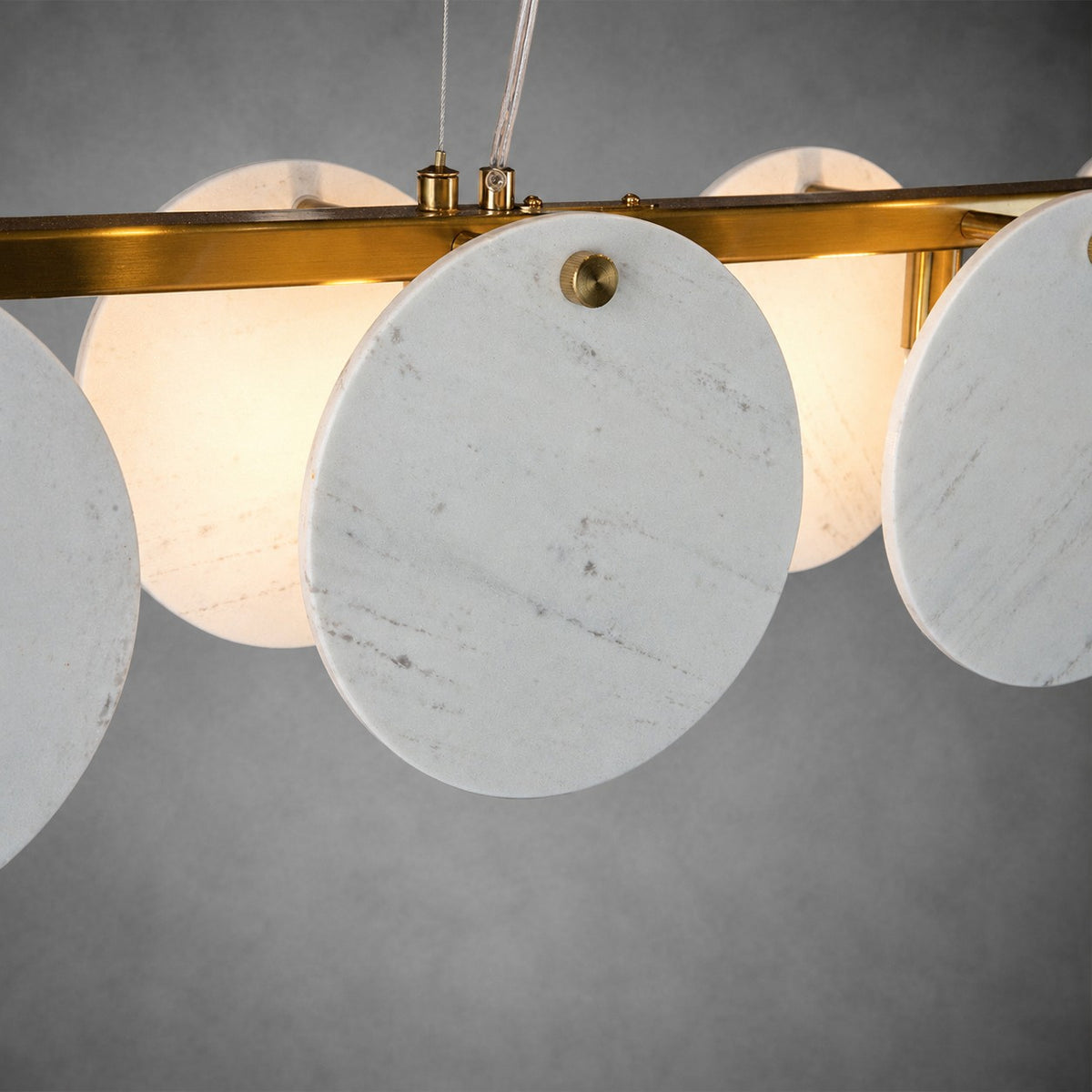 Modern Sculptural Luxury stone Linear Chandelier