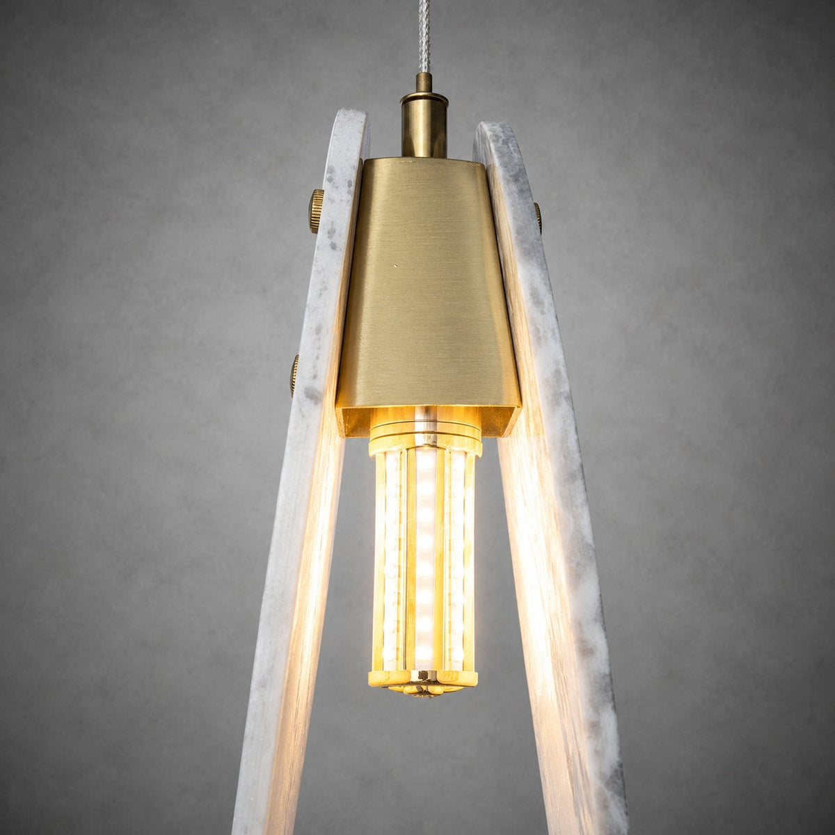 Modern Sculptural Luxury stone Oval Pendant Light Set