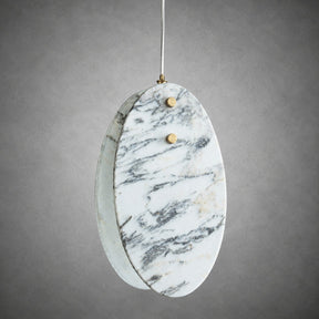 Modern Sculptural Luxury stone Oval Pendant Light Set