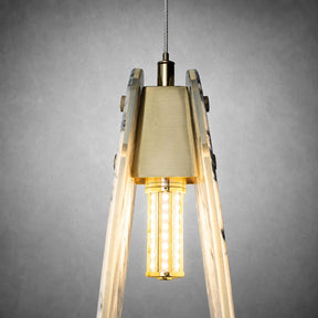 Modern Sculptural Luxury stone Oval Pendant Light Set