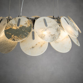Modern Sculptural Luxury stone Petal Chandelier