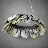 Modern Sculptural Luxury stone Petal Chandelier