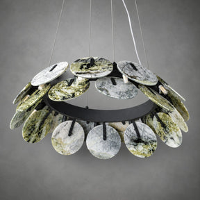 Modern Sculptural Luxury stone Petal Chandelier