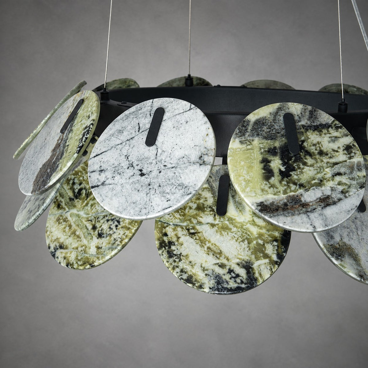 Modern Sculptural Luxury stone Petal Chandelier