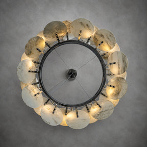 Modern Sculptural Luxury stone Petal Chandelier