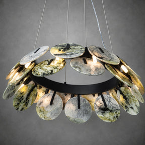 Modern Sculptural Luxury stone Petal Chandelier