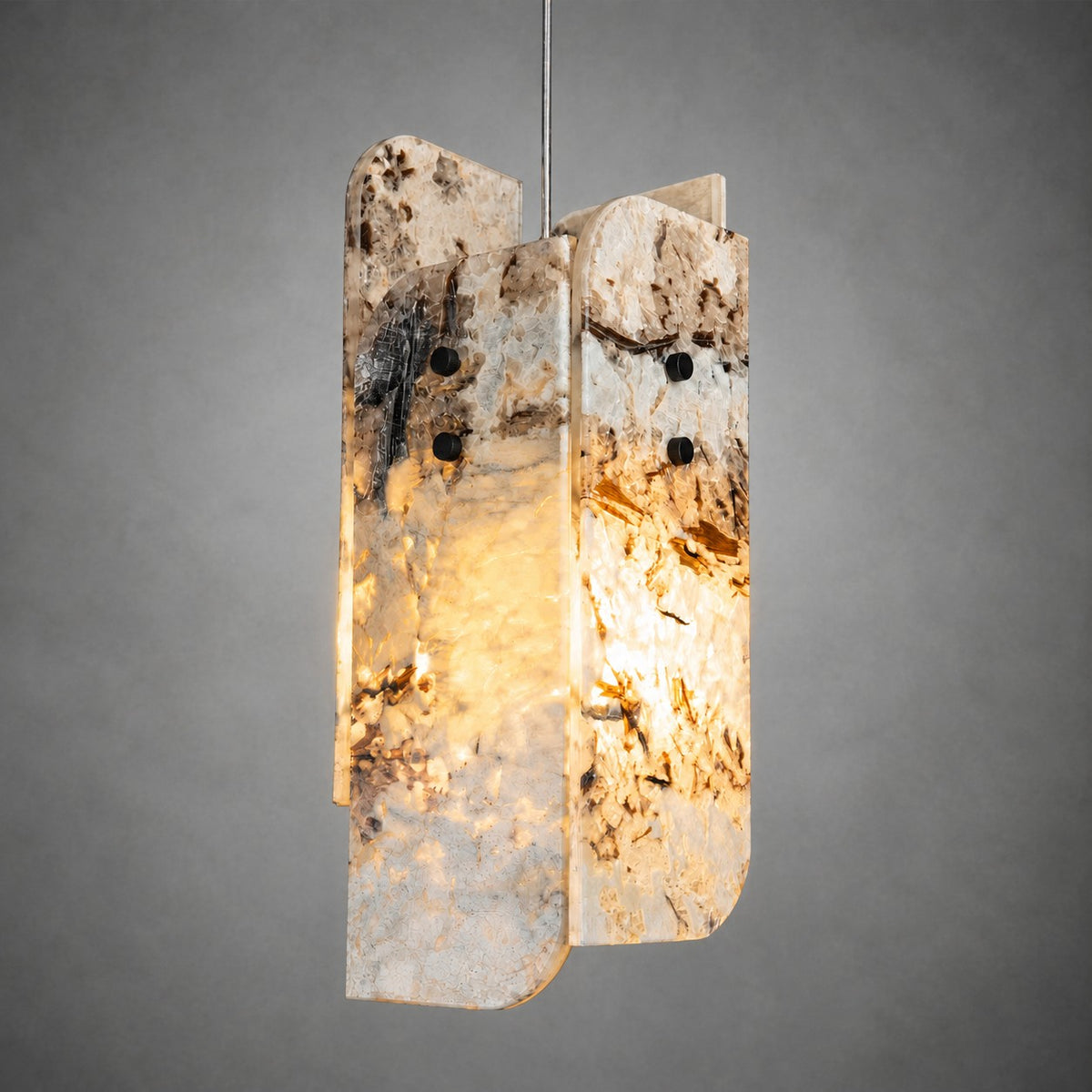 Modern Sculptural LuxuryStone Pendant Light