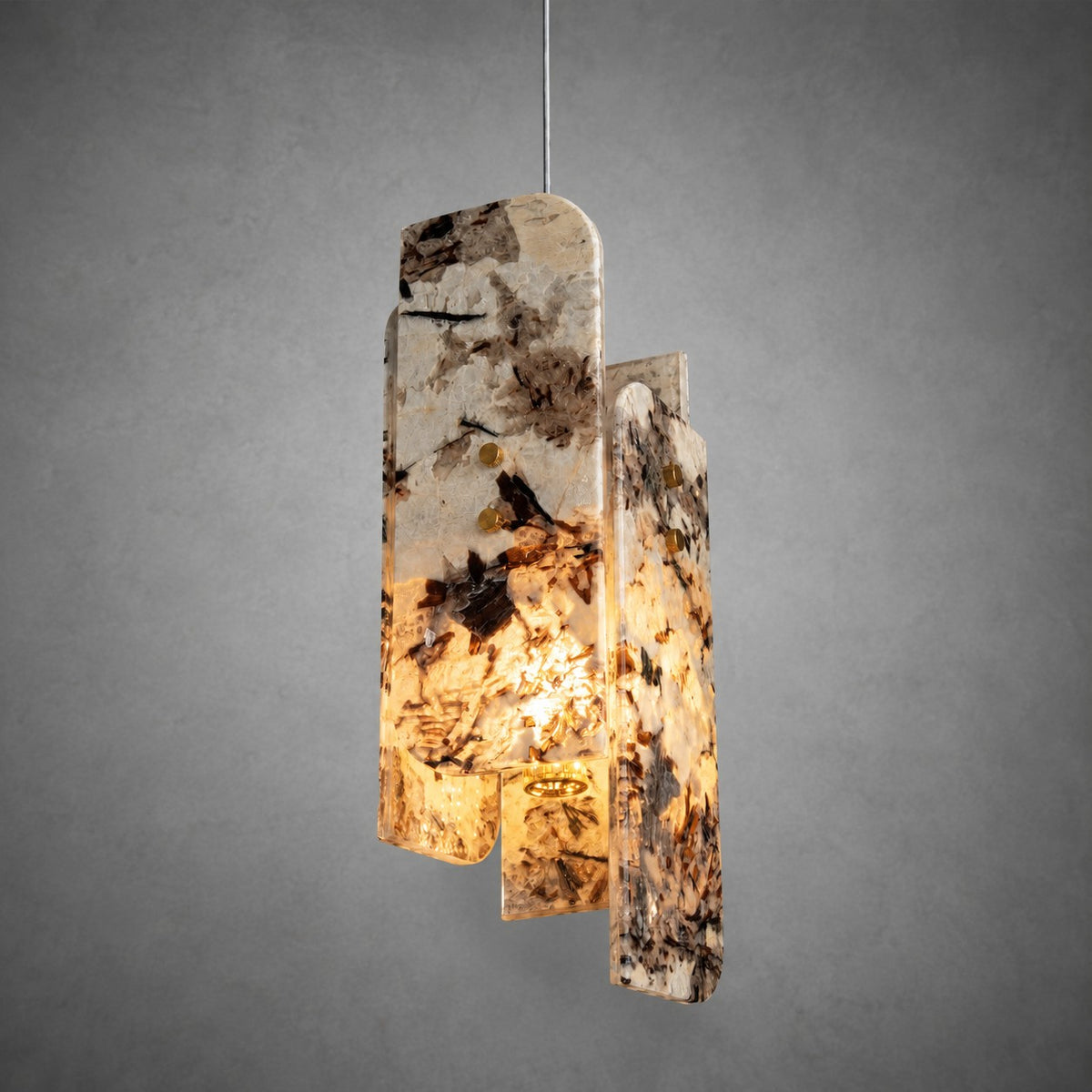 Modern Sculptural LuxuryStone Pendant Light