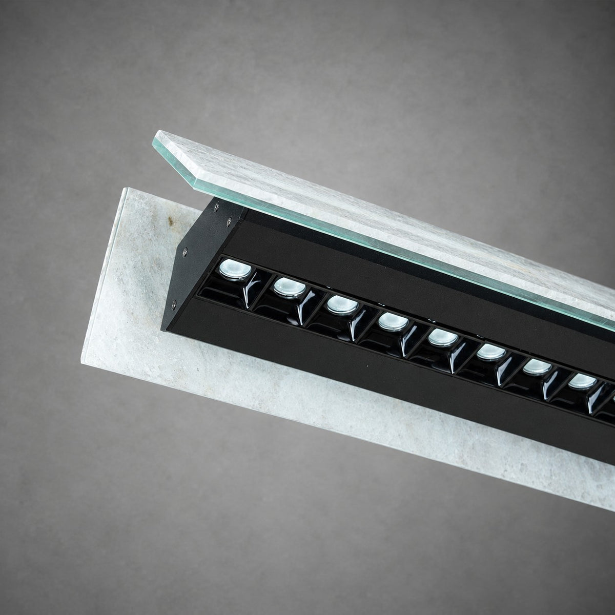 Modern Slim Luxury stone Linear LED Pendant Light