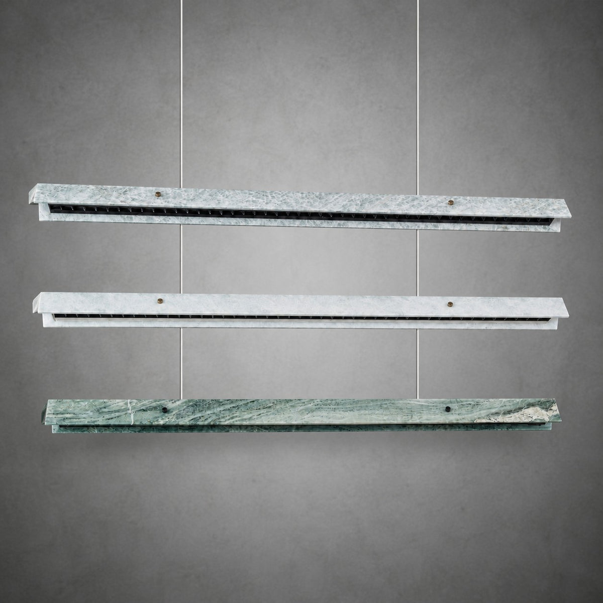 Modern Slim Luxury stone Linear LED Pendant Light