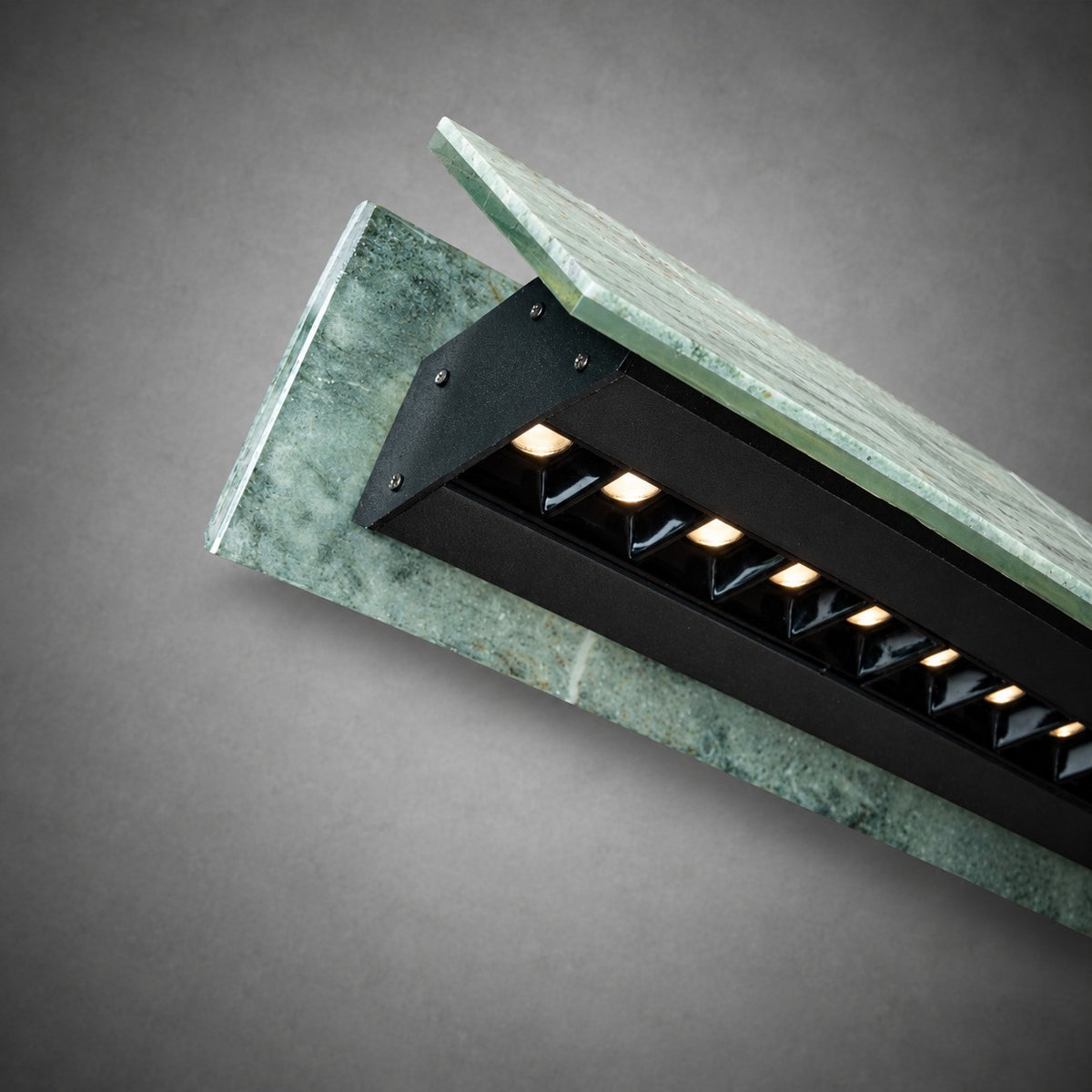Modern Slim Luxury stone Linear LED Pendant Light