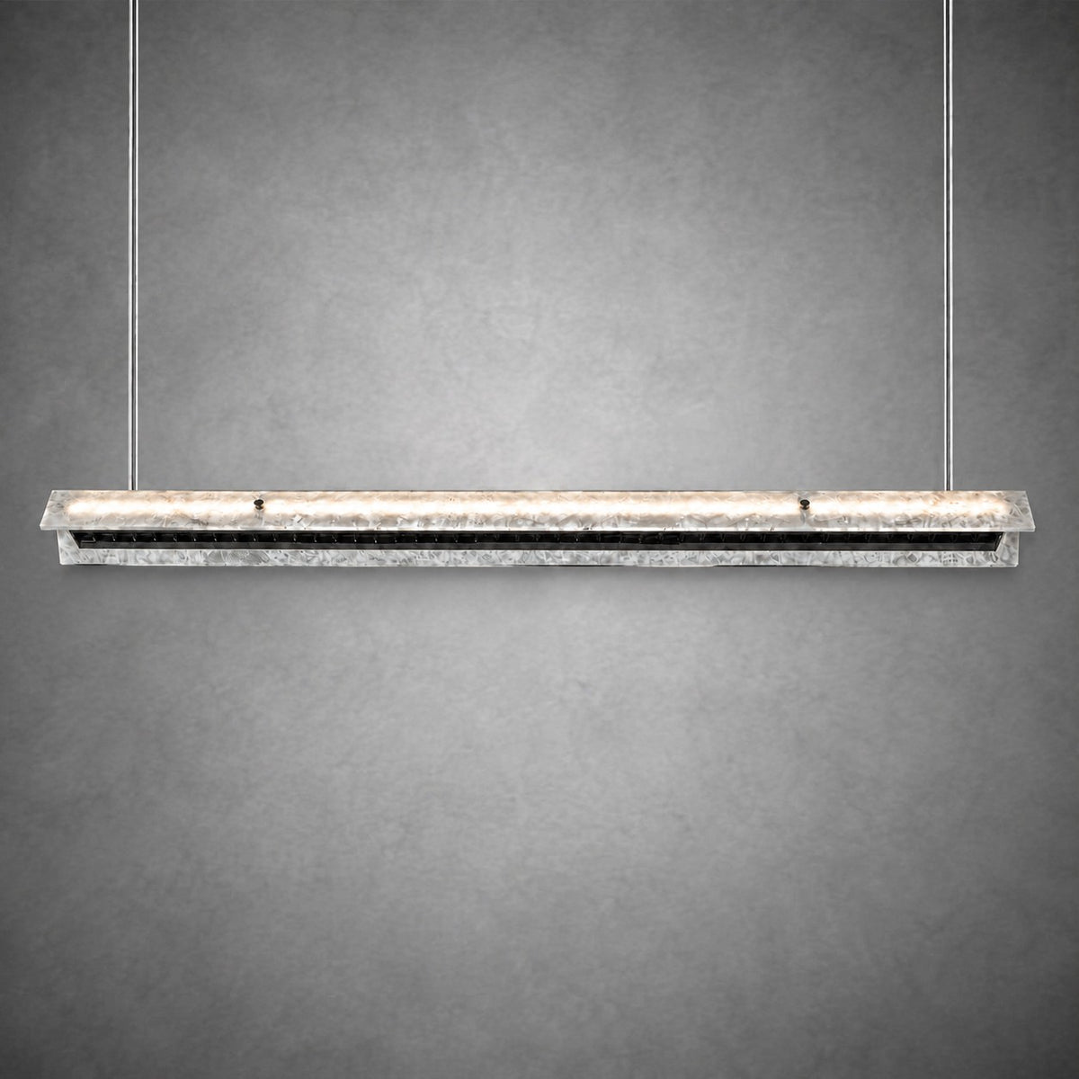 Modern Slim Luxury stone Linear LED Pendant Light