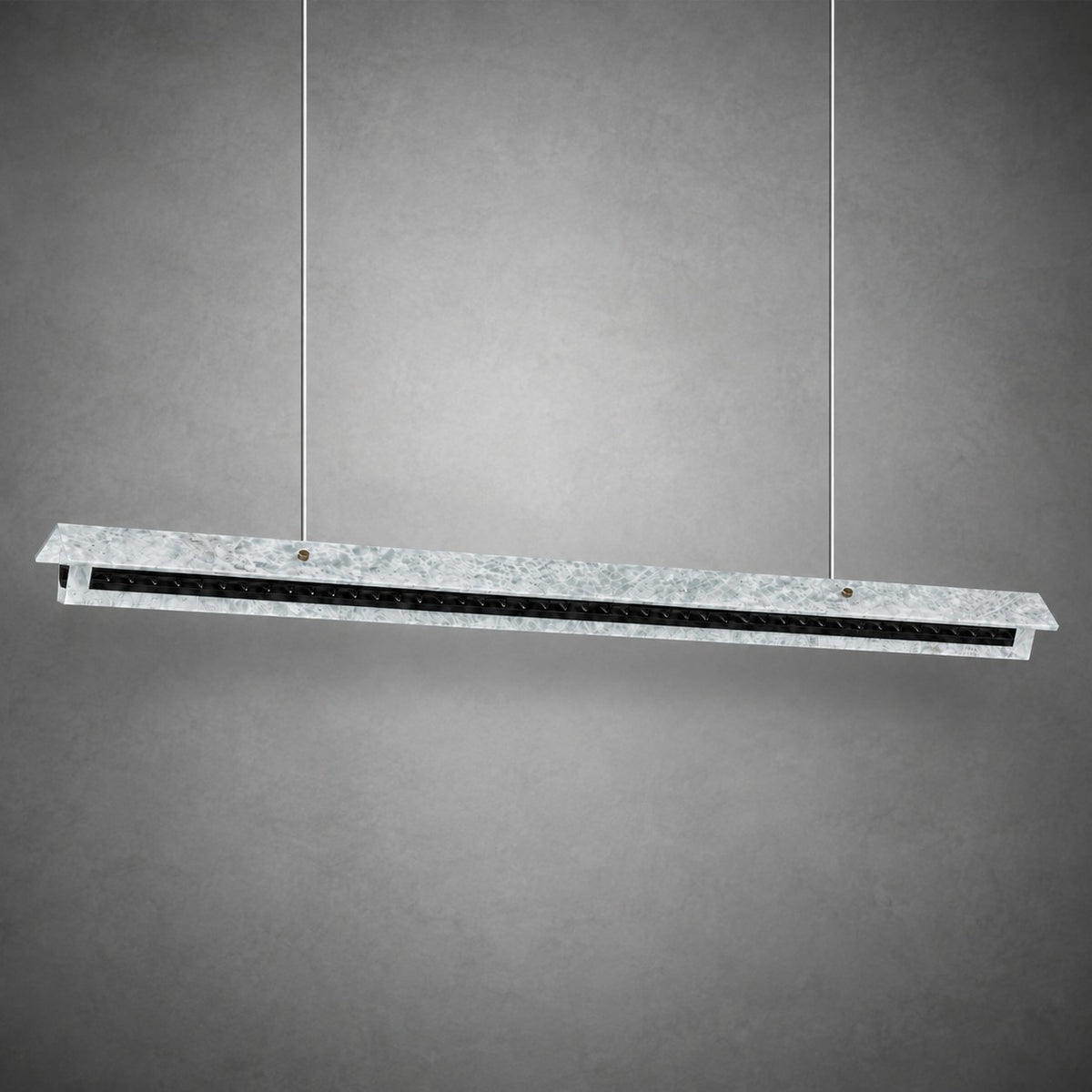Modern Slim Luxury stone Linear LED Pendant Light