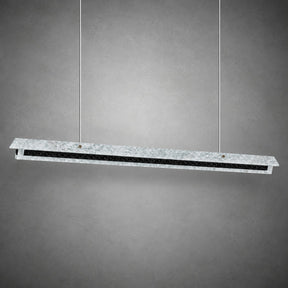 Modern Slim Luxury stone Linear LED Pendant Light